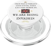 BRITISH PATRIOT SUPPORT PROUD BRITAIN TROY HORSE WAS INVADED PopSockets PopGrip for MagSafe