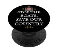BRITISH PATRIOT SUPPORTER GREAT BRITAIN SAVE OUR COUNTRY UK PopSockets Adhesive PopGrip