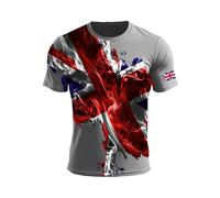 British Patriotic Graphic Tee Shirt for Men Union Jack Print Short Sleeve Crewneck Casual T Shirt Comfortable England Flag Clothing Mens Patriotic Tops