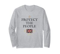 BRITISH PATRIOTS OF BRITAIN SUPPORT PROTECT THE PEOPLE UK Long Sleeve T-Shirt