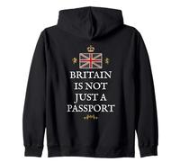 BRITISH PATRIOTS PRIDE UK PROUD BRITAIN NOT JUST A PASSPORT Zip Hoodie
