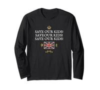 BRITISH PATRIOTS PROTECT SAVE OUR KIDS ENGLAND UNION JACK Long Sleeve T-Shirt
