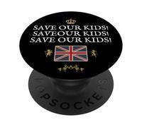 BRITISH PATRIOTS PROTECT SAVE OUR KIDS ENGLAND UNION JACK PopSockets Adhesive PopGrip