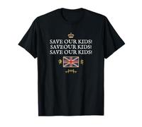 BRITISH PATRIOTS PROTECT SAVE OUR KIDS ENGLAND UNION JACK T-Shirt