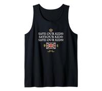 BRITISH PATRIOTS PROTECT SAVE OUR KIDS ENGLAND UNION JACK Tank Top