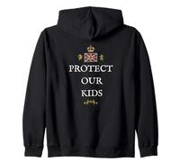 BRITISH PATRIOTS PROUD GREAT BRITAIN PRIDE PROTECT OUR KIDS Zip Hoodie