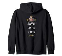 BRITISH PATRIOTS PROUD GREAT BRITAIN PRIDE UK SAVE OUR KIDS Zip Hoodie