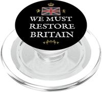 BRITISH PATRIOTS SUPPORT BRITAIN WE MUST RESTORE BRITAIN UK PopSockets PopGrip for MagSafe