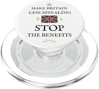 BRITISH PATRIOTS SUPPORT PROTECT BRITAIN STOP THE BENEFITS PopSockets PopGrip for MagSafe