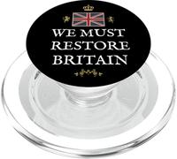 BRITISH PATRIOTS SUPPORT PROUD WE MUST RESTORE BRITAIN UK PopSockets PopGrip for MagSafe
