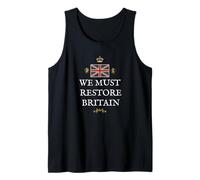 BRITISH PATRIOTS SUPPORT PROUD WE MUST RESTORE BRITAIN UK Tank Top