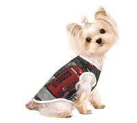 british phone booth print Dog Clothes T Shirts for Small Dogs Breathable Puppy Kitten Dog Shirts for Pet Dogs Cats