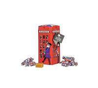 British Phone Box Souvenir Tin with Vanilla Fudge - Christmas Fudge Sweets Gift Box with Individually Wrapped Sweets - Novelty British Sweet Tin, London Souvenirs Gifts by The Silver Crane Company