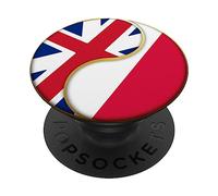 British Polish England Poland Flag United Kingdom Britain UK PopSockets Swappable PopGrip