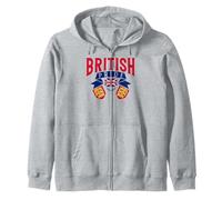 British Pride Coat of Arms for Men Women. Zip Hoodie