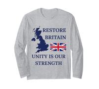 British Pride United Kingdom Restore Britain Unity Strength Long Sleeve T-Shirt