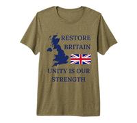 British Pride United Kingdom Restore Britain Unity Strength Premium T-Shirt