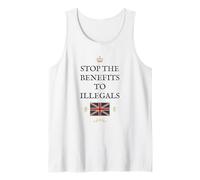 BRITISH PROUD PATRIOT SUPPORT STOP BENEFITS TO ILLEGALS UK Tank Top