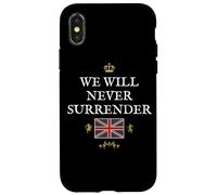 BRITISH PROUD PATRIOT SUPPORT WE WILL NEVER SURRENDER UK Case for iPhone X/XS