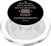 BRITISH PROUD PATRIOTS SUPPORT BEST PEOPLE WORST GOVERNMENT PopSockets PopGrip for MagSafe