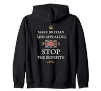 BRITISH PROUD PATRIOTS SUPPORTERS STOP THE BENEFITS BRITAIN Zip Hoodie