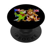 British Puerto Rican Roots Puerto Rico UK Flag PopSockets Adhesive PopGrip