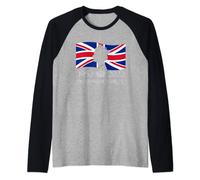 British Queen Monarchy 70th Anniversary Platinum Jubilee Raglan Baseball Tee