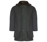 British Quilted Wax Rain Jacket (XL, Olive)