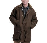 British Quilted Wax Rain Jacket (XXL, Brown)