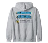 British Rail Class 37 Locomotive Diagram Zip Hoodie