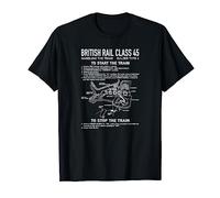 British Rail Class 45 Train Driving Instructions Infographic T-Shirt