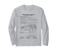 British Rail Class 46 Peak Driver Controls Diagram Long Sleeve T-Shirt