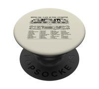 British Rail Class 46 Peak Locomotive Cutaway Diagram PopSockets Adhesive PopGrip