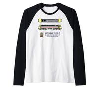 British Rail Class 47 Brush Type 4 Locomotive Blueprint Raglan Baseball Tee