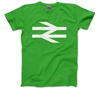 British Rail Logo Football Matchday Crew T-Shirt Footie Firm Trainspotter Rail Enthusiast - Mens Unisex T-Shirt - M Green