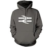 British Rail Logo Football Matchday Crew T-Shirt Trainspotter - Unisex Hoodie - Vintage British Rail Logo Subway Army Football Away Days Soccer Crew Match Day Trains Train Trainspotter S Grey