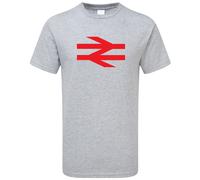 British Rail T Shirt as worn by Damon Albarn. Navy Tee with Red logo Retro Train