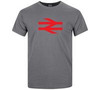 British Rail T Shirt as worn by Damon Albarn. Navy Tee with Red logo Retro Train