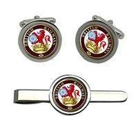 British Railways Ferret & Dartboard Crest Cufflinks and Tie Clip Set