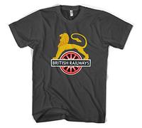 British Railways Lion Crest Unisex T-Shirt, Charcoal, XXL