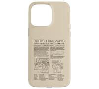 British Railways Type 4 Locomotive Driving Cab Diagram Case for iPhone 15 Pro Max