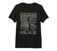 British Railways Type 4 Locomotive Driving Cab Diagram Premium T-Shirt