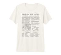 British Railways Type 4 Locomotive Driving Cab Diagram Premium T-Shirt