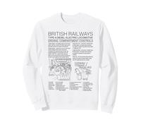 British Railways Type 4 Locomotive Driving Cab Diagram Sweatshirt
