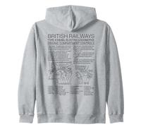 British Railways Type 4 Locomotive Driving Cab Diagram Zip Hoodie