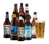 British Real Ale Beer Mixed Case Selection Pack (8 Pack) with Glass - Premium Selection, Gifts For Him, For Her, Christmas, Birthday's, Father's Day