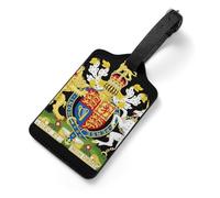 British Royal Arms Tag Luggage with Name Card Identifiers Leather Identifiers Travel Tags Backpack Tag for Long Flight Must Travels Gift Airport Essentials 2.8 X 4.7 in