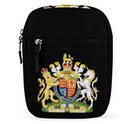 British Royal Coat of Arms England Queen Mini Crossbody Bag for Women Men | Small Sling Shoulder Bags with Adjustable Strap for Outdoors Travel Hiking
