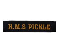 British Royal Navy HMS Pickle Cap Tally - Repro Cap Accessory