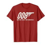 British Secret Magnet 007+1 Better Than Original T-Shirt, Men, Cranberry Red, Small